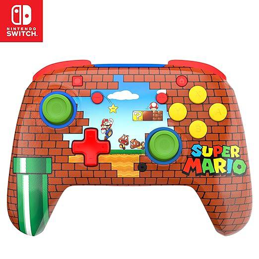Turtle Beach Rematch Wireless Gaming Controller: Mario Bricks Switch 2 | Nintendo Switch Lite, OLED, Image Shifting Desi