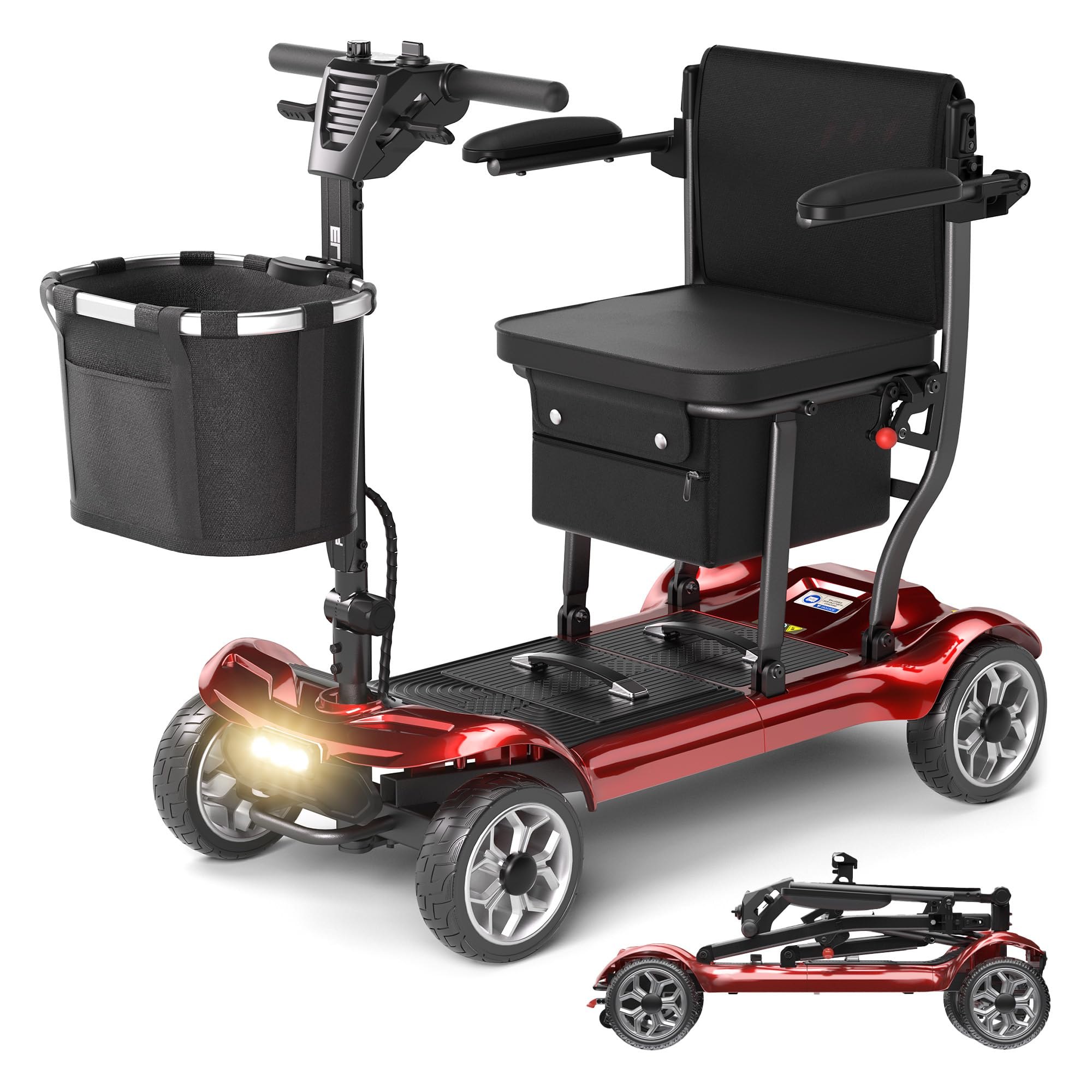 Lightweight Mobility Scooter for Seniors & Adults - Cruise & Airport Approved