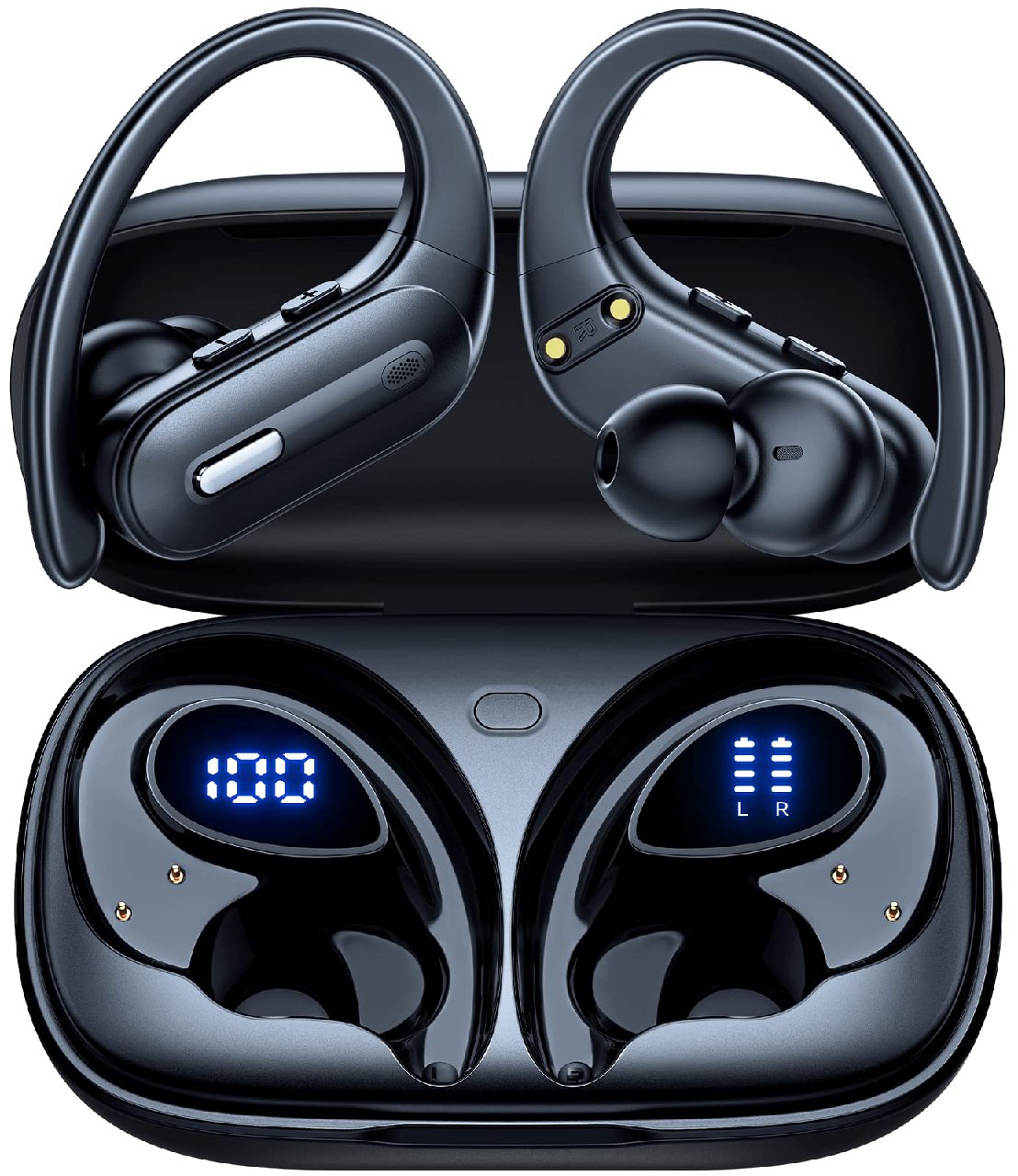 GNMN Active Noise Cancelling Ear Buds Wireless Earbuds Bluetooth 5.3 Headphones 90H
