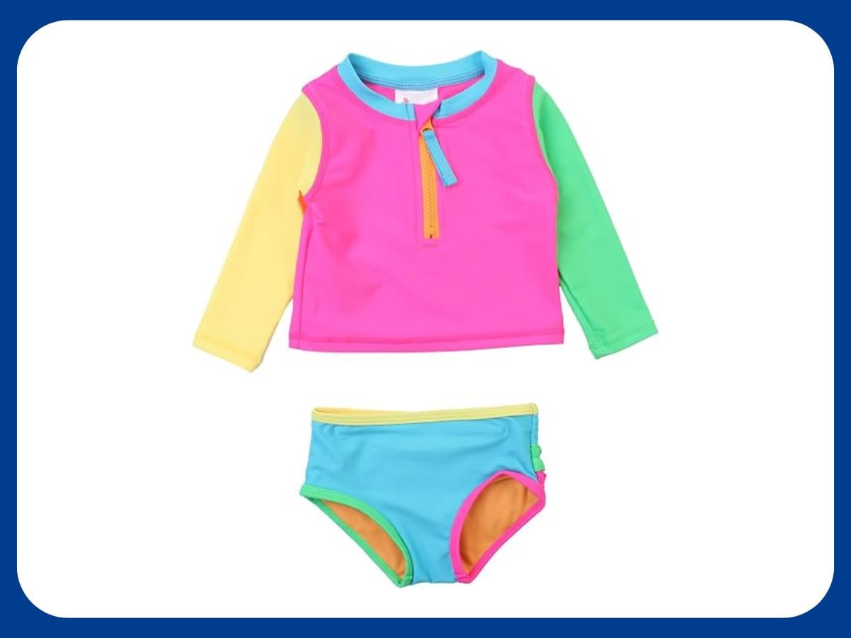RuffleButts 2 Piece Swimsuit Set for Babies & Toddlers Only