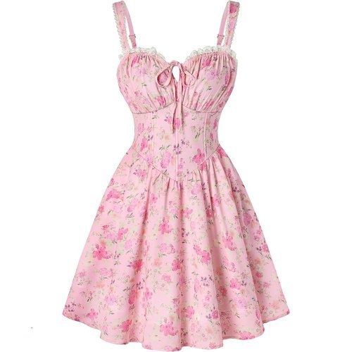Scarlet Darkness Floral Corset Dresses