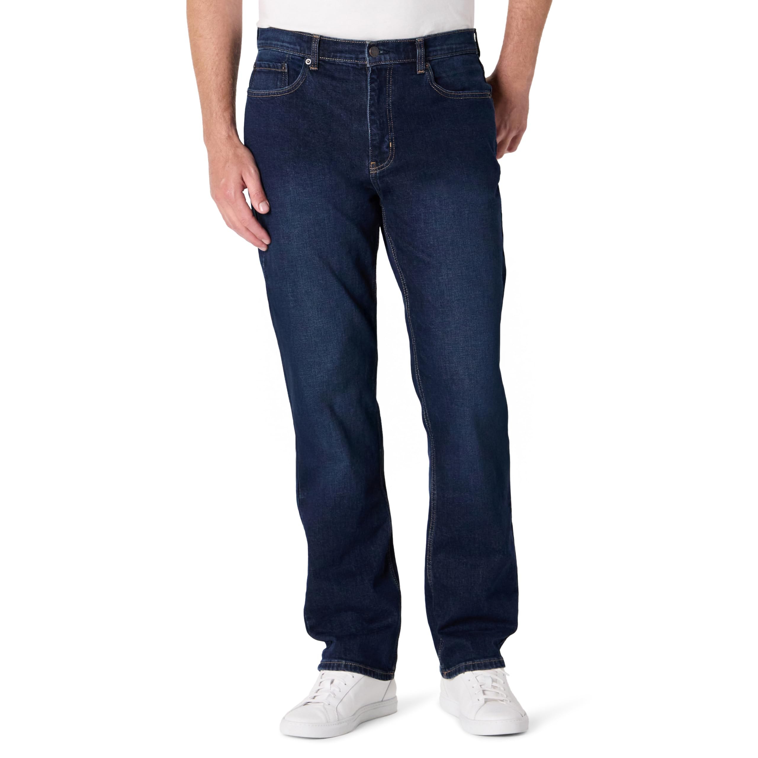 Amazon Essentials Men's Relaxed-Fit Jeans, Dark Midnight Wash