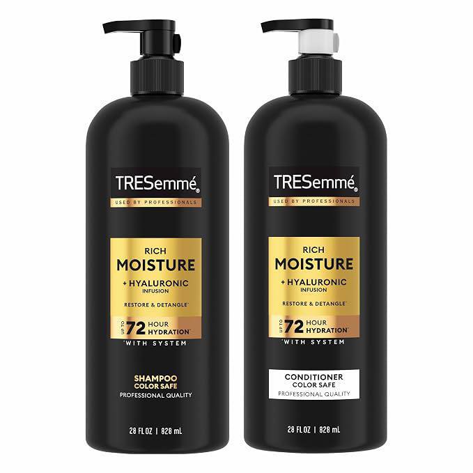TRESemmé Rich Moisture Shampoo and Conditioner 2 Count Rich Moisture for Dry Hair Formulated With Vitamin E and Biotin 2