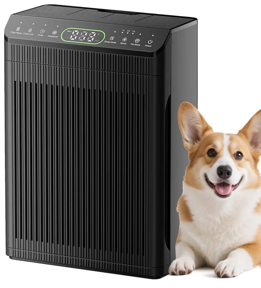 Air Purifiers for Home Large Room up to 2200sq.ft, EVALIT Air Purifier for Bedroom with PM2.5 Air Quality Display and Fr