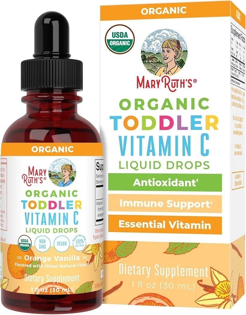 MARYRUTH'S Organic Toddler Vitamin C Drops for Immunity | Ages 1-3 Years | 15 mg Per Serving | Vitamin C for Immune Supp