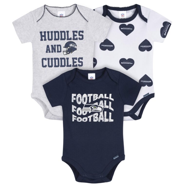 🔥 Gerber Baby Girls’ NFL 3-Pack Onesie Bodysuit, Seahawks  — $10.28  (was $14.99)