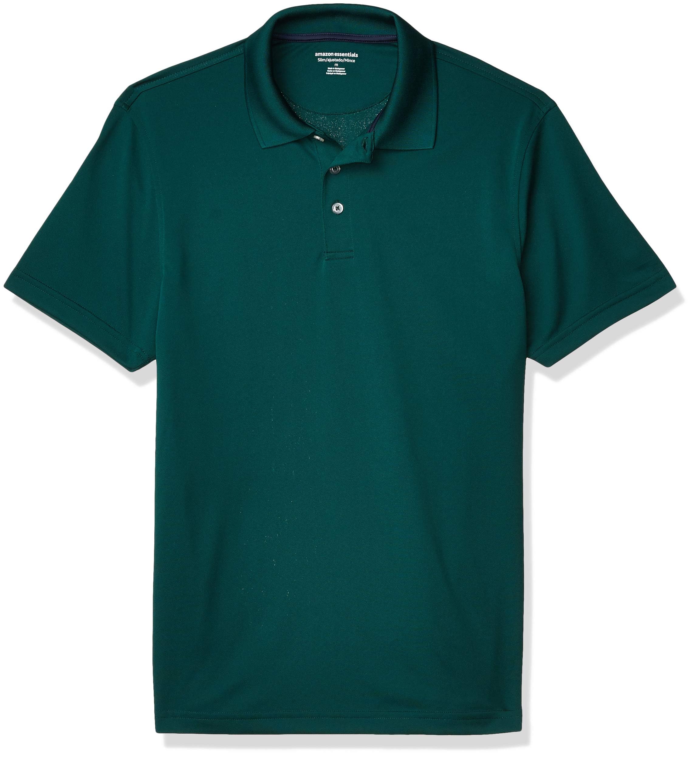 Amazon Essentials Men's Moisture Wicking Golf Polo Shirt, Short Sleeve