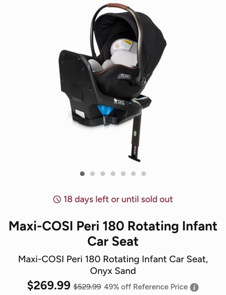 🔥 Maxi-COSI Peri 180 Rotating Infant Car Seat  — $269.99