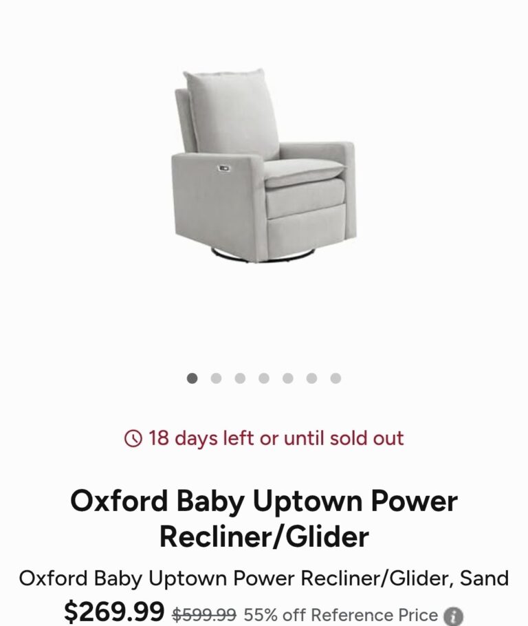 🔥 Oxford Baby Uptown Power Recliner/Glider  — $269.99