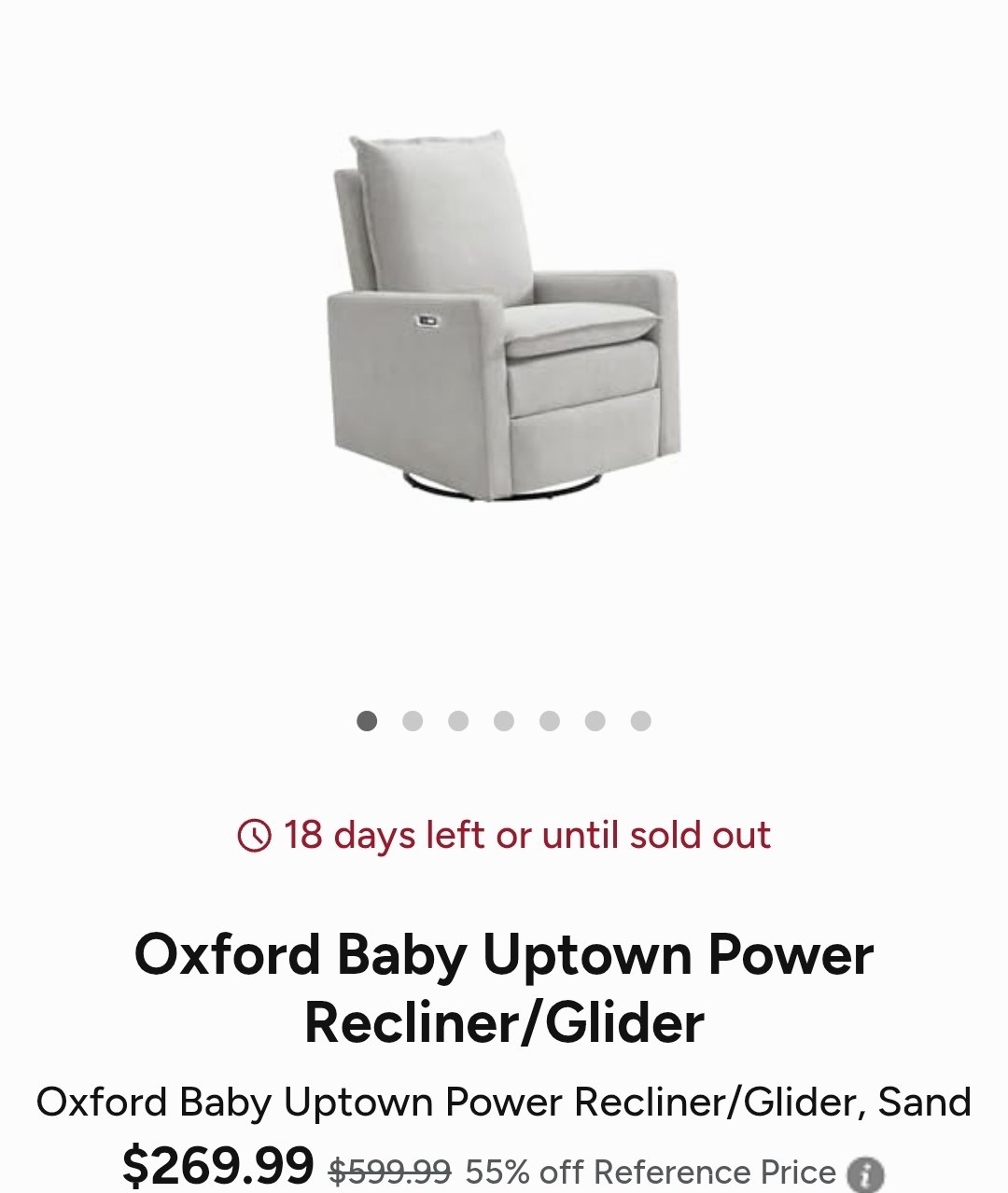 Oxford Baby Uptown Power Recliner/Glider