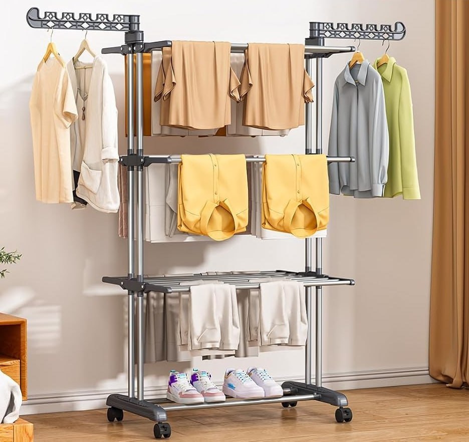 4-Tier Folding Laundry Drying Rack
