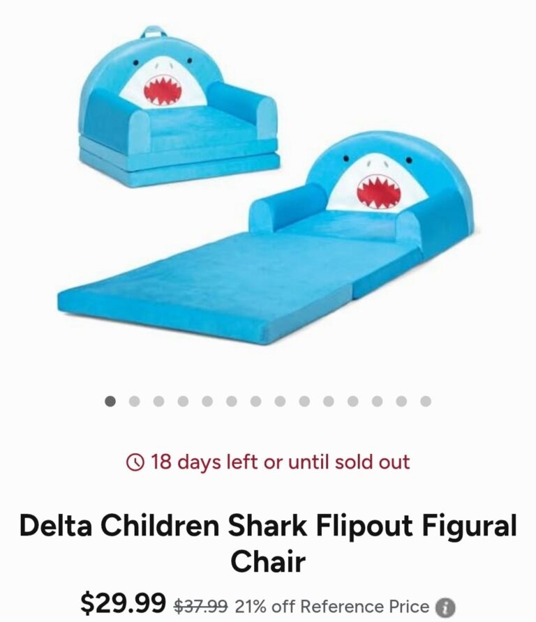 🔥 Delta Children Shark Flipout Figural Chair  — $29.99