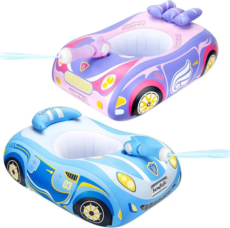 🔥 Swimbobo Toddler Pool Float with Seat Boat Inflatable Ride-on Airplane Pirates Sharks Car for Kids Outdoor Toys  — $24  (was $49)