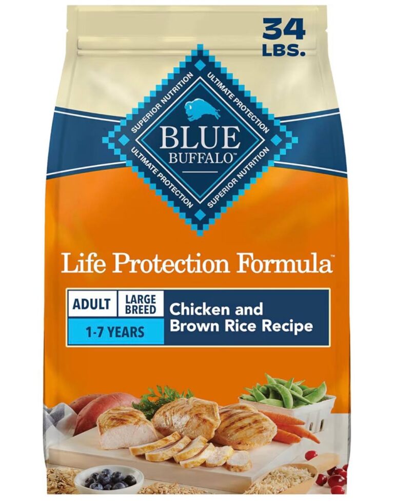 🔥 Blue Buffalo Life Protection Formula Chicken & Brown Rice Large Breed Adult Dry Dog Food, Supports Immunity with Antioxi  — $28  (was $78)