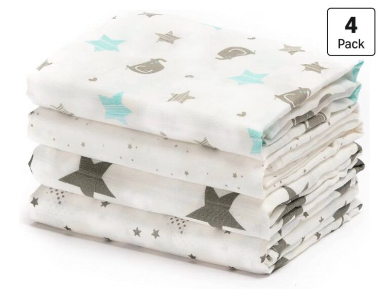 🔥 CuddleBug Muslin Baby Swaddle Blankets for Boys and Girls 0 to 3 Months Size Large 4 Feet x 4 Feet – Muslin Cotton Baby   — $9  (was $29)