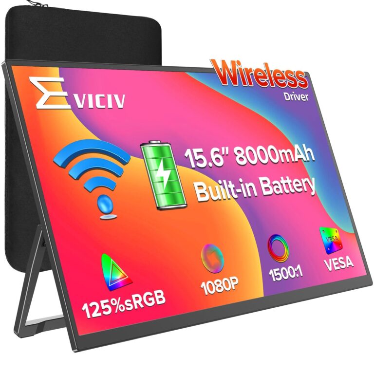 🔥 Wireless Portable Monitor with 8000mAh Battery, 15.6″ Wireless Monitor  — $151.99  (was $212.99)