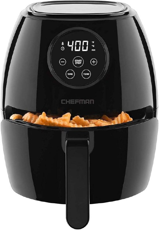 CHEFMAN Small Air Fryer Healthy Cooking, Nonstick, User Friendly and Digital Touch Screen, w/ 60 Minute Timer & Auto Shu