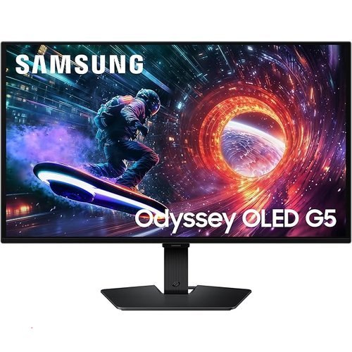Samsung 27” Odyssey OLED G5 (G50SF) QHD & QD-OLED Gaming Monitor, 180Hz Refresh Rate, 0.03ms (GtG) Response Time, NVIDIA
