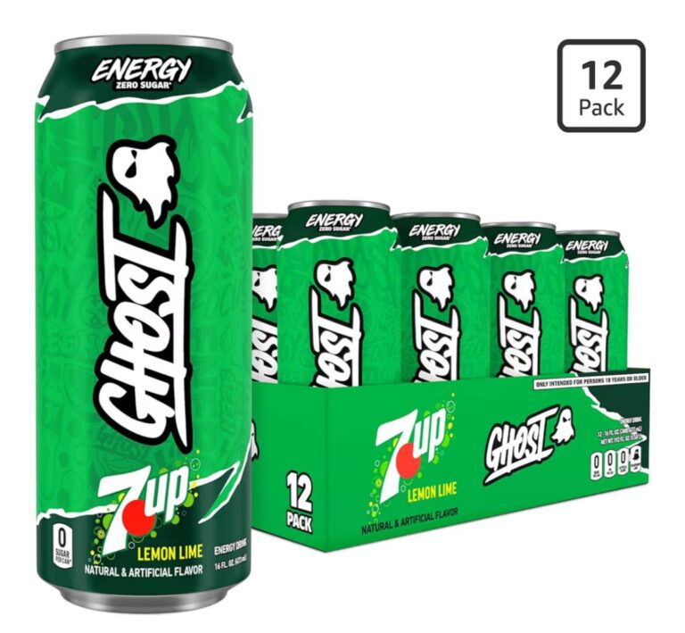 🔥 GHOST Energy Drink – 12-Pack, 7UP, 16oz Cans – Energy & Focus & No Artificial Colors – 200mg of Natural Caffeine, L-Carn  — $13  (was $29)