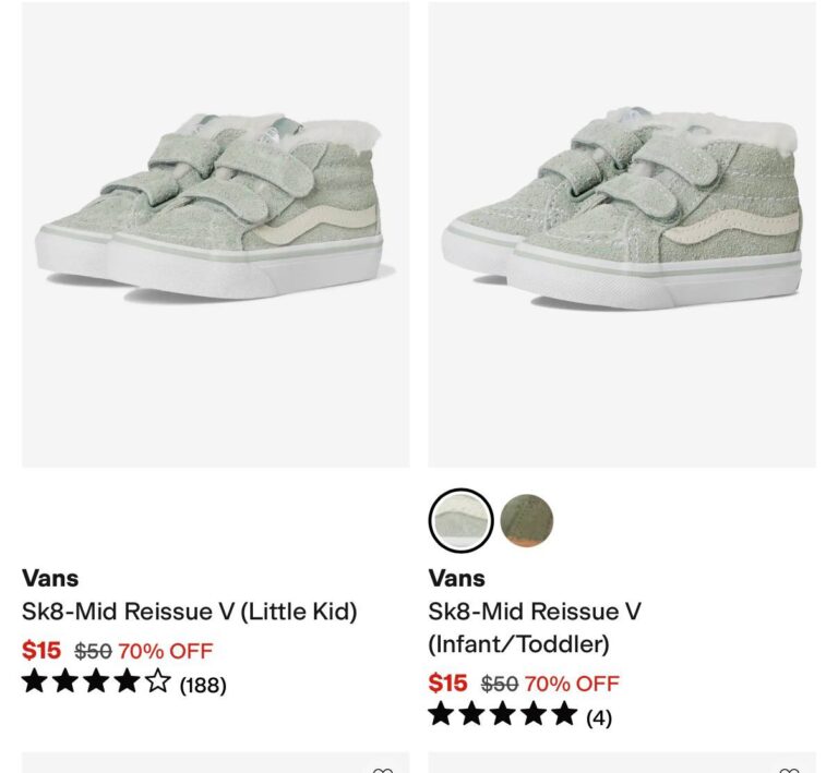 🔥 Kids Vans Shoes On Sale  — $15