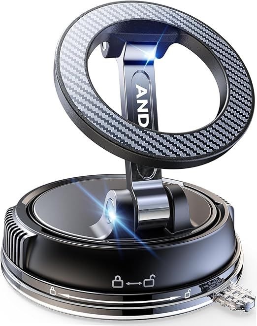 ANDERY Car Phone Holder for Magsafe [78+LBS Strongest Suction & 2400gf Magnetic] 360° Adjustable Car Phone Mount, Phone 