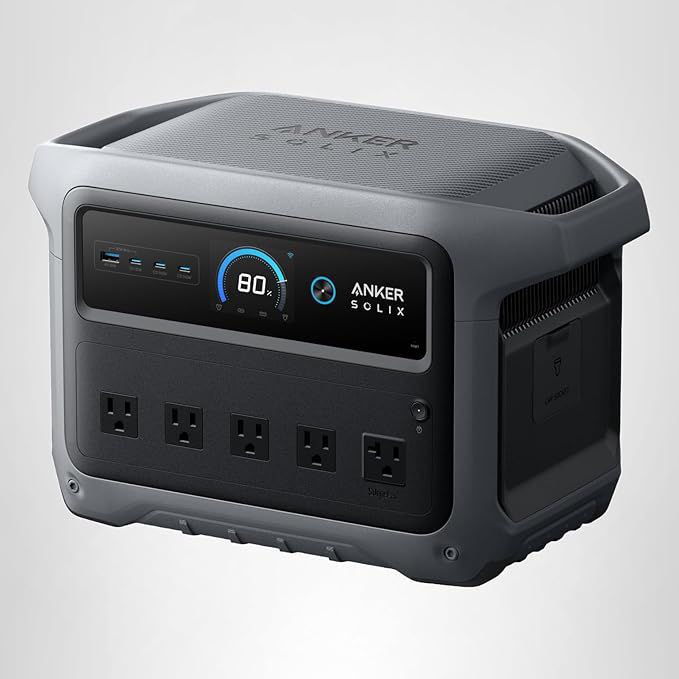 Anker SOLIX C1000 Gen 2 Portable Power Station, 2,000W (Peak 3,000W) Solar Generator, Full Charge in 49 Min, 1,024Wh LiF