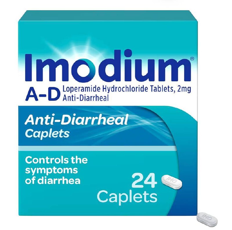 Imodium A-D Diarrhea Relief Caplets with Loperamide HCl, Anti-Diarrheal Medicine, Controls Symptoms of Acute and Travele