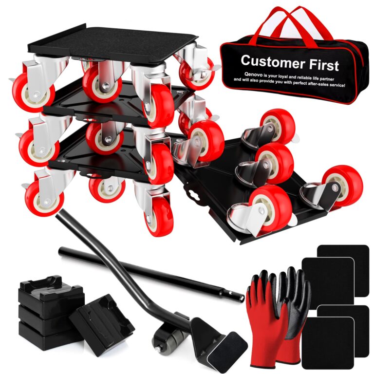 🔥 Qenovo Furniture Dolly Set 5 Wheels Heavy Duty, Furniture Movers with Silent Rubber Wheels  — $28.49  (was $49.99)