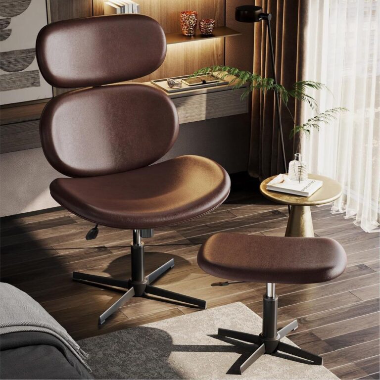 🔥 Swivel Modern Chair with Ottoman
