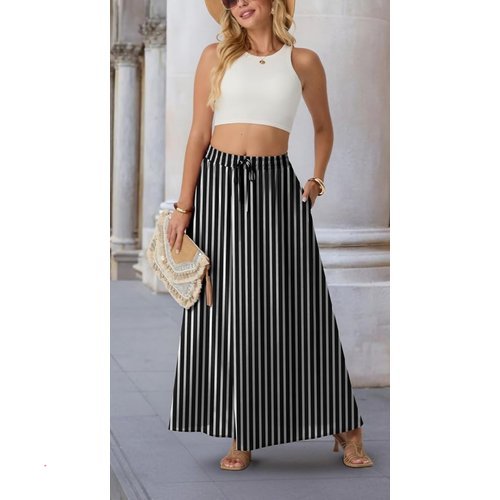 Women's A-Line Maxi Skirt with Pockets