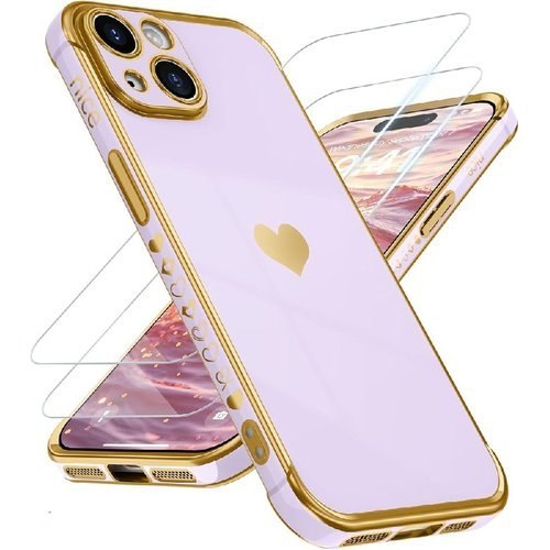 iPhone 14 Heart Cases (Purple)