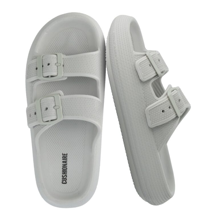 🔥 CUSHIONAIRE Fame Pillow Recovery Sandals for Women, Adjustable Double Buckle Waterproof EVA Cloud Slides  — $26.98  (was $39.99)