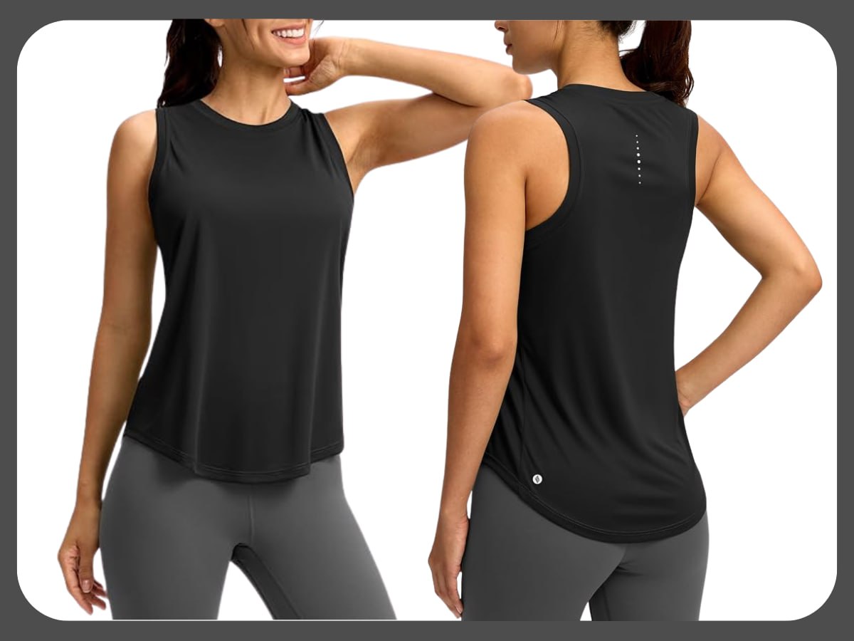 SANTINY Women’s Sleeveless Workout Tops As Low As