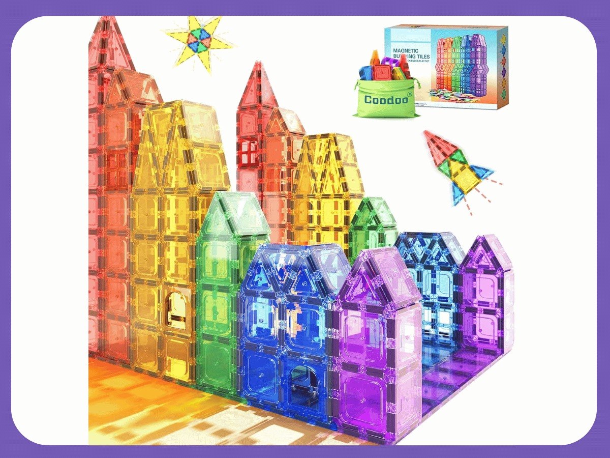 Get this Coodoo 40PC Magnetic Tile Building Block Set for only