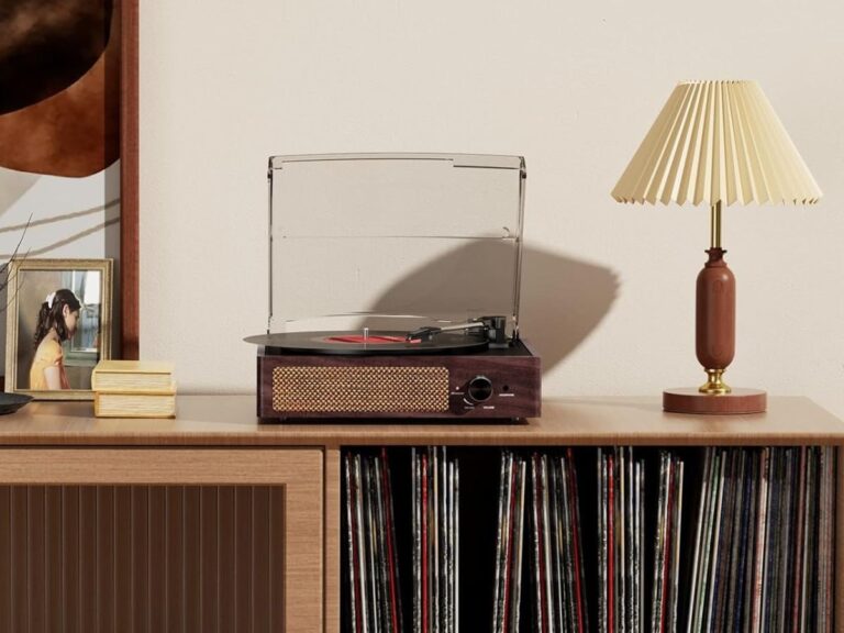 🔥 Vinyl Record Player with Built-In Bluetooth Only  — $29  (was $60)