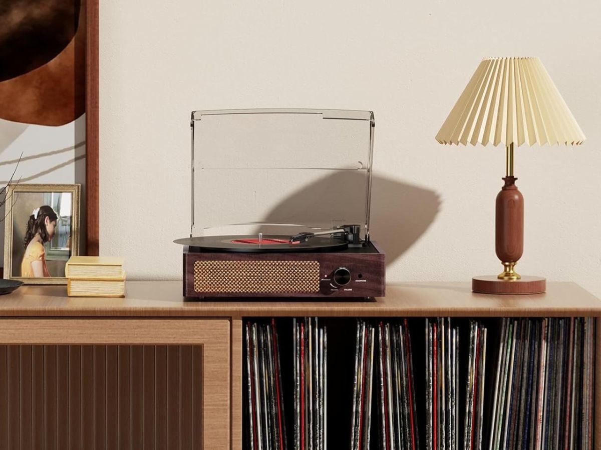 Vinyl Record Player with Built-In Bluetooth Only