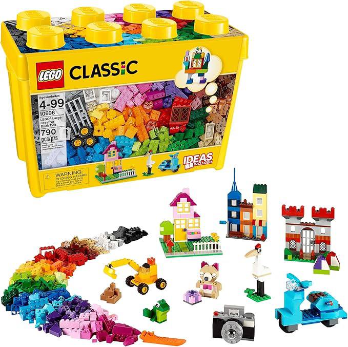 LEGO Classic Large Creative Brick Box 10698 Building Set, Toy Storage Solution for Home or Classrooms, Interactive Build