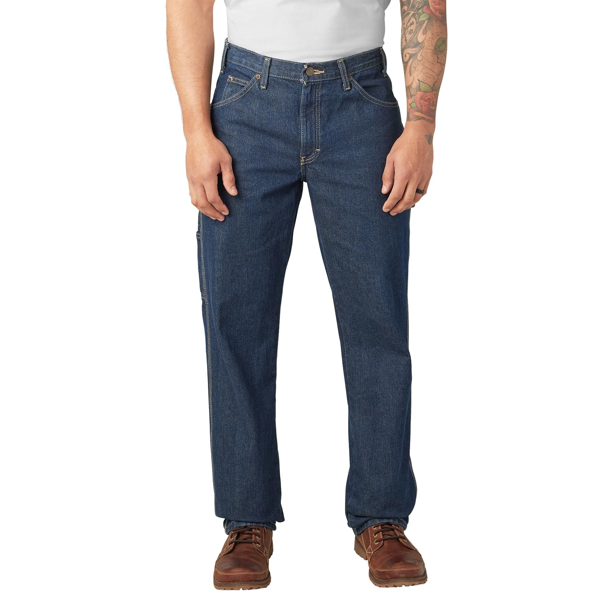 Dickies Mens Relaxed Fit Carpenter Jeans, Indigo Blue