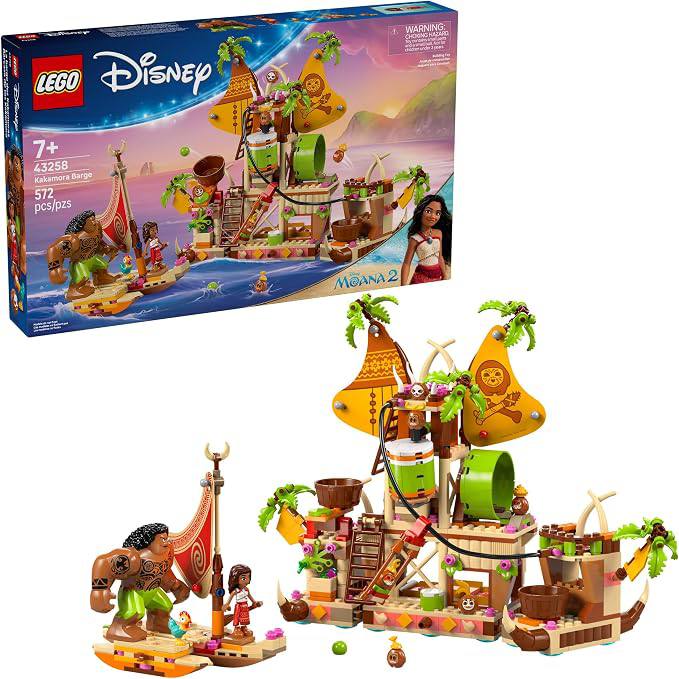 LEGO Disney Moana 2 Kakamora Barge Kids Toy - Pretend Play Building Set for Boys and Girls, Ages 7+ - 9 Characters, Incl
