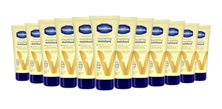 🔥 Vaseline Nourishing Moisture Body Lotion Hand & Body Lotion Pack of 12 for Dry Skin made with Ultra-Hydrating Lipids & P  — $19  (was $40)