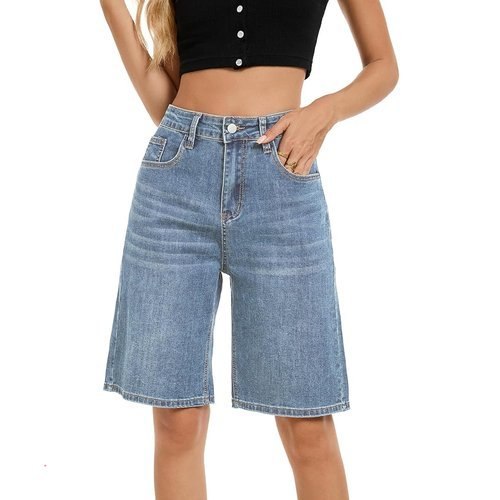 TOSATISFINE High Waisted Denim Shorts