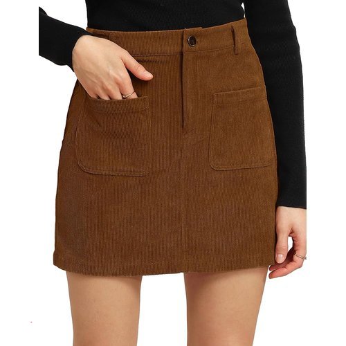 Kate Kasin Brown Corduroy Skirts