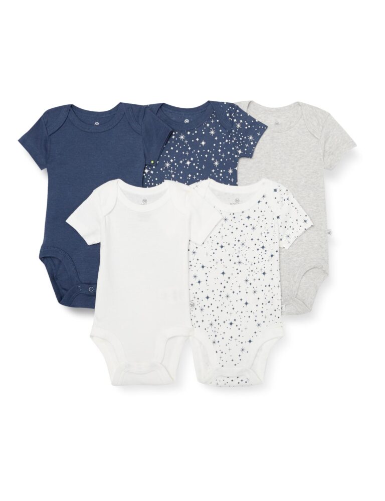 🔥 HonestBaby 5-pack Short Sleeve Bodysuits One-piece for Infant Baby Boys  — $20.99  (was $34.99)