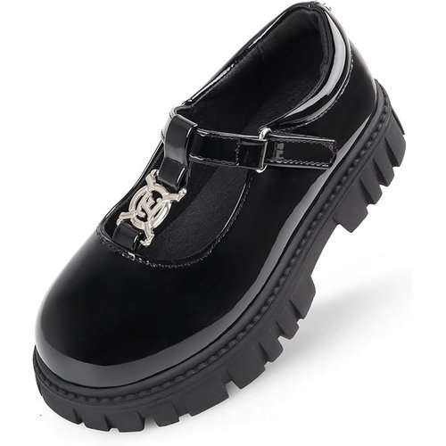 Toddler Girl Dress Shoes Bow Black Dress School Shoes Princess Mary Jane for Toddler/Little Girl