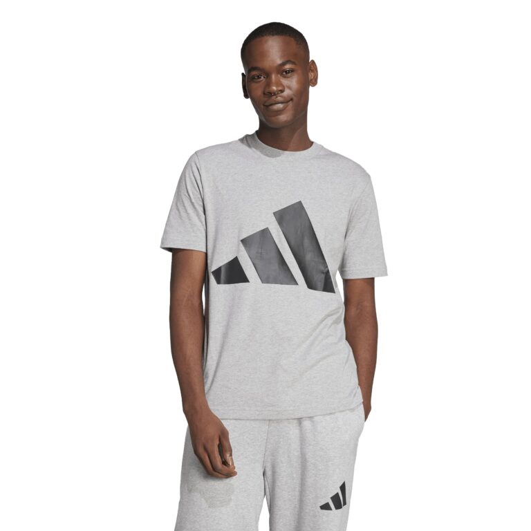 🔥 adidas Men’s Essentials Big Logo T-Shirt, Medium Grey Heather/Black  — $12.30  (was $25.00)