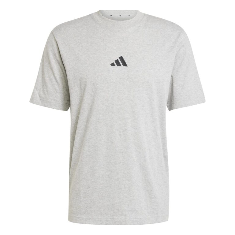 🔥 Adidas Men’s Essentials Small Logo Sportswear T-Shirt, Medium Grey Heather/Black  — $13.99  (was $25.00)