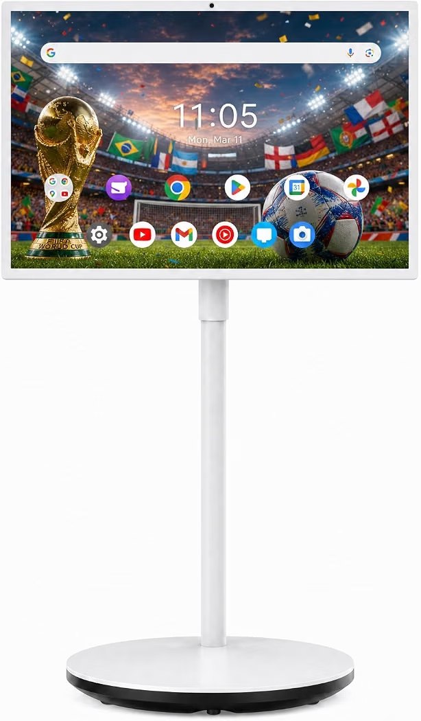 HORION Smart Portable TV,27 Inch Portable Touch Screen Monitor with 8MP Camera, 8GB+128GB, Android 14, Google EDLA-Certi