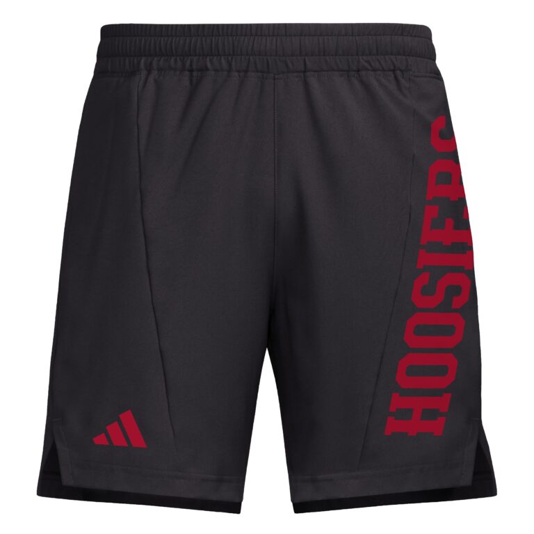 🔥 adidas Men’s D4T Woven Indiana University Shorts, Black/Team Victory Red/Team Victory  — $14.05  (was $65.00)