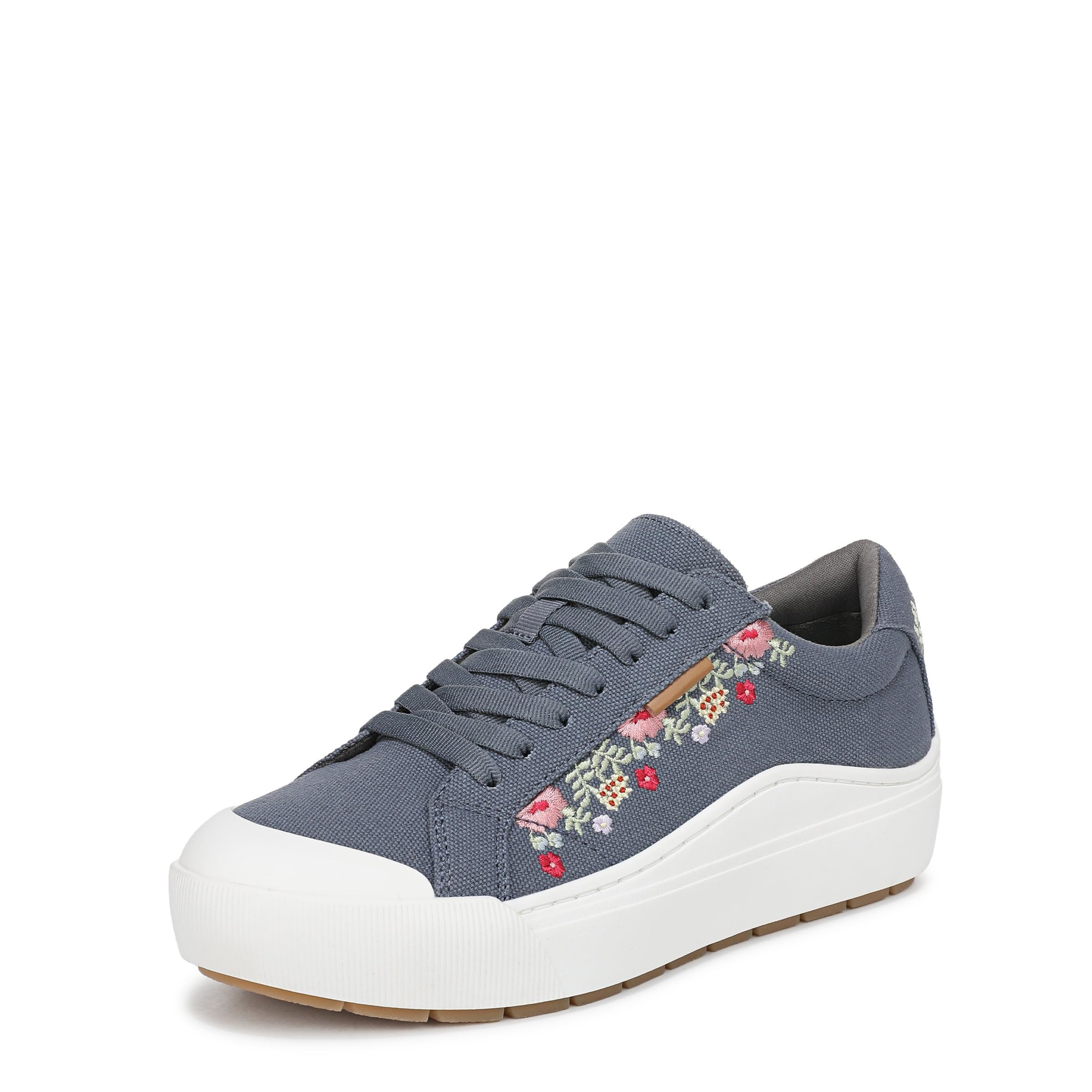 Dr. Scholl's Women's Time Off Sneaker Oxide Blue Floral 7 M