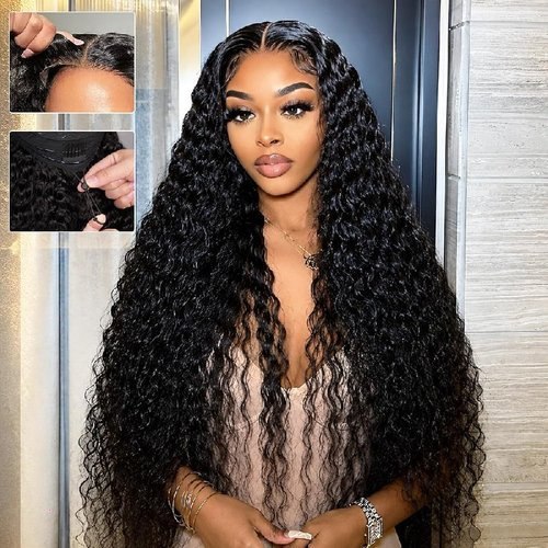 Ursquen Deep Wave Lace Front Wigs